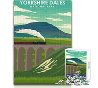 Jigsaws 1000 Pieces for Adults Yorkshire Dales Park Art Beautiful Design Game Learning Educational Anti-Stress Toys Size 38x52cm