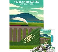 Jigsaws 1000 Pieces for Adults Yorkshire Dales Park Art Educational Games Learning Educational Toys Gifts For Birthdays A Work of Art (Size 75x50cm)