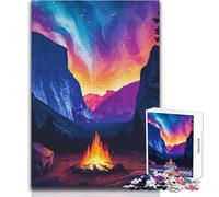 Jigsaws 1000 Pieces for Adults Yosemite Camp Pixel Art Educational Games Difficult Challenge Anti-Stress Toys Size 50x75cm