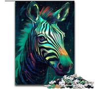 Jigsaws 1000 Pieces for Adults Zebra Made of Wood, Perfect for Birthday, Christmas 50x75cm Challenging & Entertaining, Family Activity