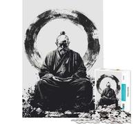 Jigsaws 1000 Pieces for Adults Zen Master in Meditation Difficult And Challenge Pattern Assembly Practical Game Suitable for People Aged 14 And Above (38X52cm)