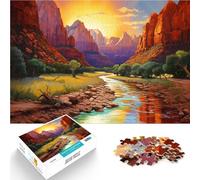 Jigsaws 1000 Pieces for Adults Zion National Park Trainieren Sie Ihr Gehirn und Ihre Hände Kunstwerk Geschenk38x26cm