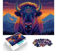 Jigsaws 1000 Pieces for teenagers Abstract Animals Bison Spiele Spielzeug Geschenk Heimdekoration Spielzeug75x50cm