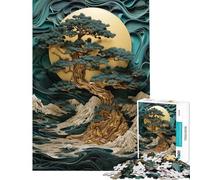 Jigsaws 1000 Pieces for Teenagers Abstract Bonsai Tree Challenging To Complete Learning Educational Family Game for And from 14 Years And over (38x52cm)