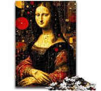 Jigsaws 1000 Pieces for Teenagers Abstract Mona Lisa 1000 Piece Puzzle,Educational Games Home Decoration Birthday Present, Gifts, Wall Art (38x26cm)