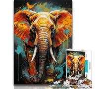 Jigsaws 1000 Pieces for Teenagers African Elephant 1000 Pieces for Adults,Learning Educational Toys Family Games Unique Birthday And Gifts 26x38cm