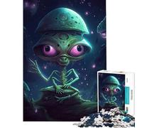 Jigsaws 1000 Pieces for Teenagers Alien Art III Relaxing Games Brain Intelligence Challenge Addictive Toys Funny Gifts Home Decoration (Size 75x50cm)