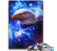 Jigsaws 1000 Pieces for Teenagers American Flag Eagle Jigsaw,Educational Games Home Decoration Birthday Present, Gifts, Wall Art (38x26cm)