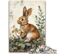 Jigsaws 1000 Pieces for Teenagers Animal Rabbit 1000 Piece Puzzle,Educational Games Home Decoration Birthday Present, Gifts, Wall Art (75x50cm)