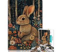 Jigsaws 1000 Pieces for Teenagers Animal Rabbit,Brain Intelligence Challenge Addictive Toys Birthday Present,Gifts,Wall Art 50x75cm
