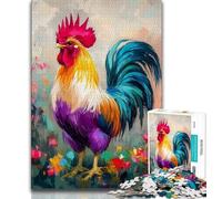 Jigsaws 1000 Pieces for Teenagers Animal Rooster Puzzles for Adults,for Educational Game Challenge Toy Deal As Gifts for The Whole Family 75x50cm