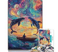 Jigsaws 1000 Pieces for Teenagers Animal Whale Art 1000 Piece Jigsaw,Educational Stress Relief Toy Gifts for Friends And Family (size 38x26cm)