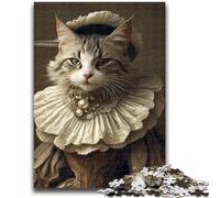 Jigsaws 1000 Pieces for Teenagers Aristocratic Cat for And 14 Years And over Educational Challenge Fun Activities at Home, Birthday Gifts, Travel Gifts 38x26cm