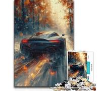 Jigsaws 1000 Pieces for Teenagers Aston Martin Car Unique Challenge Game Learning Educational Art Work Gift (size 38x52cm)