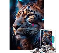 Jigsaws 1000 Pieces for Teenagers Astral Leopard Help The Brain Exercise A Work of Art Fun Games Suitable for Ages 14 And Up (38x26cm)