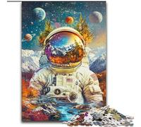 Jigsaws 1000 Pieces for Teenagers Astronaut Mountains, for And from 14 Years And over Educational Learning Toys Family Games Birthday Present (Size 26x38cm)