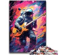 Jigsaws 1000 Pieces for Teenagers Astronaut Playing Guitar Analysis And Logic Brain Teaser Game Birthday Gifts 38x26cm