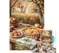 Jigsaws 1000 Pieces for Teenagers Autumn Apple Pie Still Life Jigsaw Puzzle Anti-Stress Toys Birthday Present Gifts for Friends And Family (Size 50x75cm)