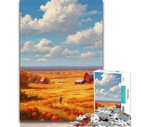 Jigsaws 1000 Pieces for Teenagers Autumn Farmland 1000 Pieces for Adults,Learning Educational Toys Family Games Unique Birthday And Gifts 26x38cm