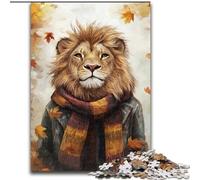 Jigsaws 1000 Pieces for Teenagers Autumn Lion, Decompressing Intellectual Educational Toy Birthday Present, Gifts, Wall Art (Size 50x75cm)