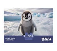Jigsaws 1000 Pieces for Teenagers Baby Emperor Penguin on Ice Teenager Puzzles Anti-Stress Toys Difficult Hard Great Gift for Gaming 52x38cm/1000pcs
