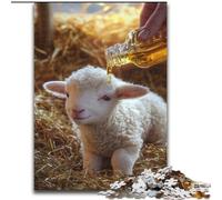 Jigsaws 1000 Pieces for Teenagers Baby Sheep, Help The Brain Exercise Addictive Toys to Cultivate Patience Perfect Decoration (Size 26x38cm)