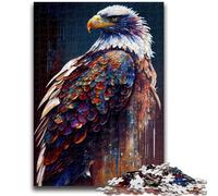 Jigsaws 1000 Pieces for Teenagers Bald Eagle Ink Painting Challenging To Complete But Fun And Humorous Birthday Present, Gifts, Wall Art 50x75cm
