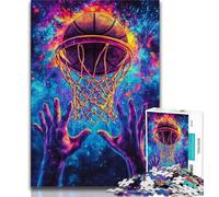 Jigsaws 1000 Pieces for Teenagers Basketball Shooting 1000 Piece Jigsaw,Challenging Difficult Deal As Gifts for The Whole Family (size 75x50cm)