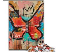 Jigsaws 1000 Pieces for Teenagers Basquiat Style Butterfly, for 14+ Challenging Game As A Gift for The Whole Family And Friends (Size50x75cm)