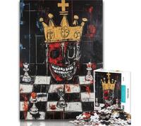 Jigsaws 1000 Pieces for Teenagers Basquiat-style Skull Teenager Puzzles,learning Educational for Is Ideal As A Gift for The Whole Family (size 75x50cm)