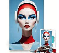 Jigsaws 1000 Pieces for Teenagers Beautiful Art DecoPortrait Sharp Cut Craft Logic Puzzle Play Idle Time Game Christmas Calm Gift (50x75cm)