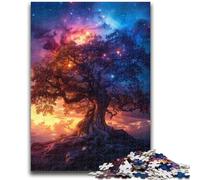 Jigsaws 1000 Pieces for Teenagers Beautiful Tree And Nebula Analysis And Logic Brain Teaser Game Birthday Gifts 38x26cm