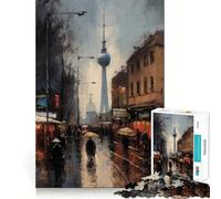 Jigsaws 1000 Pieces for Teenagers Berlin Germany Charm Sharp Cut Craft Logic Puzzle Play Idle Time Game Christmas Calm Gift (38x52cm)