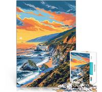 Jigsaws 1000 Pieces for teenagers Big Sur California Art Denksportaufgabe für Geburtstagsgeschenk, Geschenke, Wandkunst50x70cm