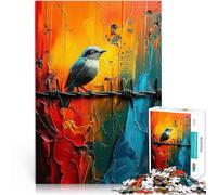 Jigsaws 1000 Pieces for teenagers Bird on Barbed Wire Familienspiel für und mit vollständig ineinander greifenden, zufällig geformten Teilen75x50cm