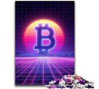 Jigsaws 1000 Pieces for Teenagers Bitcoin Logo 1000 Pieces for Teenagers,Interesting Stress Reduction Parent-child Interaction (26x38cm)