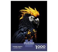 Jigsaws 1000 Pieces for Teenagers Black And Gold Parrot Adult Puzzles Relaxing Games Precision Cutting Gifts for Friends And Family 70x50cm/1000pcs