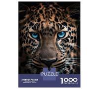 Jigsaws 1000 Pieces for Teenagers Blue Eyed Leopard Adult Puzzles Relaxing Games Precision Cutting Gifts for Friends And Family 70x50cm/1000pcs