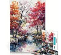 Jigsaws 1000 Pieces for Teenagers Bridge to Fall Premium Cut Fun Focus Fun Game Easy Time Play Xmas Art Display (50x75cm)