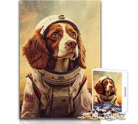 Jigsaws 1000 Pieces for Teenagers Brittany Spaniel Mars Calm Enjoyable Spare Time Fun Tight Seamless Precision Toy Size 50x75cm