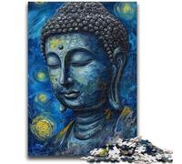 Jigsaws 1000 Pieces for Teenagers Buddha Starry Night Style Art Decompressing Intellectual Educational Toy Perfect Decoration 50x75cm