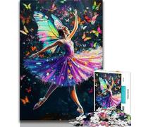Jigsaws 1000 Pieces for Teenagers Butterfly Girl Dancing Ballet Teenager Puzzles,learning Educational for Is Ideal As A Gift for The Whole Family (size 75x50cm)