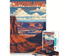 Jigsaws 1000 Pieces for Teenagers Canyonlands National Park Neat Joint Decor Mind Exercise Toy Rest Time Game Christmas Fun Gift (38x26cm)