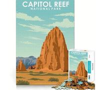 Jigsaws 1000 Pieces for Teenagers Capitol Reef National Park Neat Joint Decor Mind Exercise Toy Rest Time Game Christmas Fun Gift (38x52cm)