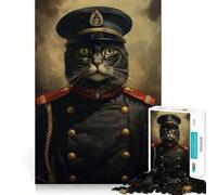 Jigsaws 1000 Pieces for Teenagers Captain Cat Neat Joint Decor Mind Exercise Toy Rest Time Game Christmas Fun Gift (50x75cm)