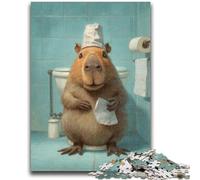 Jigsaws 1000 Pieces for Teenagers Capybara And Toilet Paper Puzzles for Adults,for Educational Game Challenge Toy Deal As Gifts for The Whole Family (26x38cm)