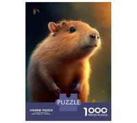 Jigsaws 1000 Pieces for Teenagers Capybara Illustration Jigsaw Toy Wall Decor Staycation Kill Time Gifts for Friends And Family 52x38cm/1000pcs