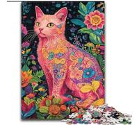 Jigsaws 1000 Pieces for Teenagers Cat Art, Suitable for Ages 14 And Up Home Educational Games DIY Toys Artwork Gift (Size 50x75cm)
