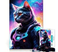 Jigsaws 1000 Pieces for Teenagers Cat Warriors Premium Cut Fun Focus Fun Game Easy Time Play Xmas Art Display (38x26cm)