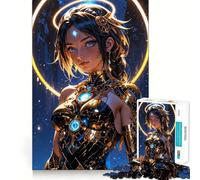 Jigsaws 1000 Pieces for Teenagers Celestial Cybernetic Guardian Premium Cut Fun Focus Fun Game Easy Time Play Xmas Art Display (38x26cm)
